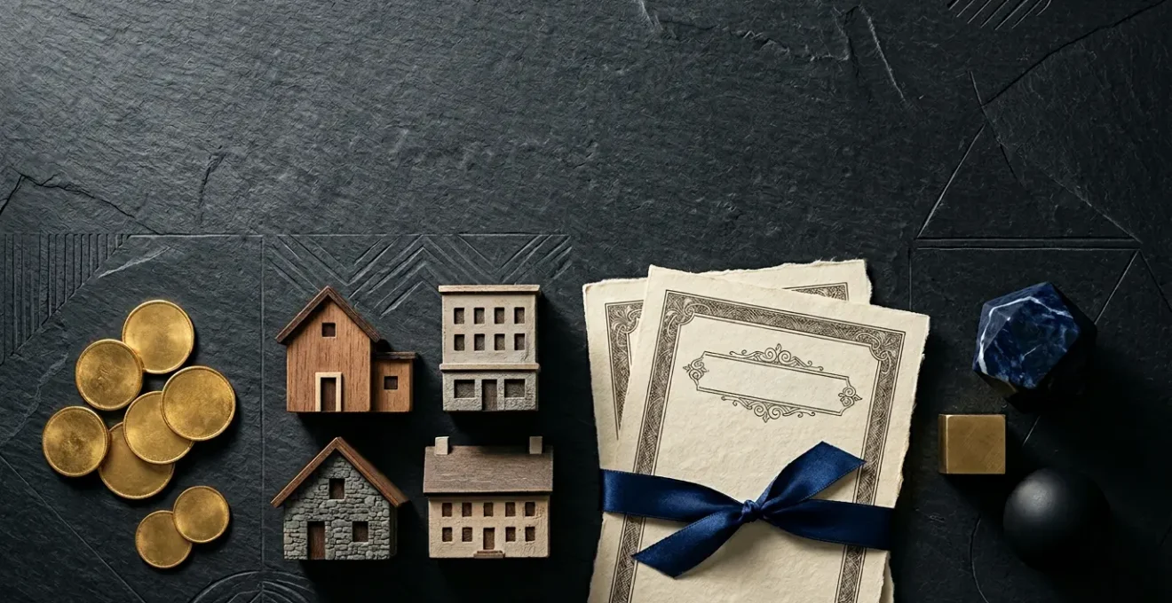 Composition d'allocation d'actifs diversifiée présentant actions, obligations et immobilier de manière harmonieuse