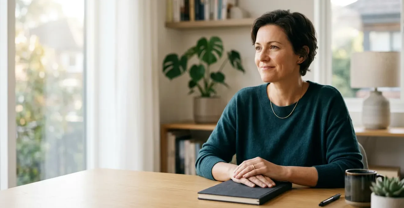 Travailleur indépendant consultant ses documents de prévoyance dans un environnement professionnel serein