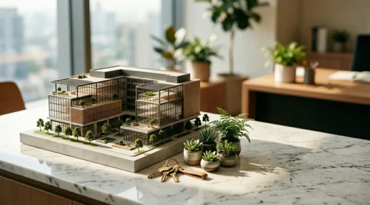 Concept d'investissement immobilier passif avec rendement attractif sans gestion locative