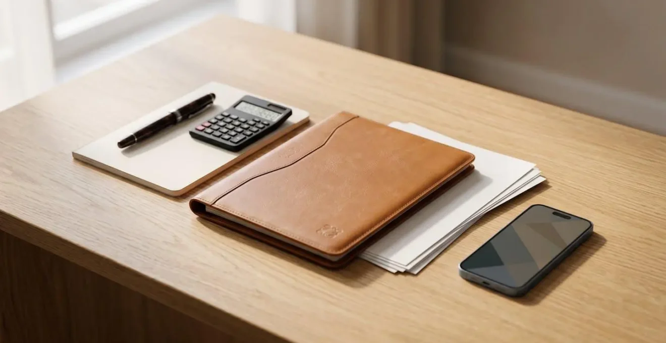 Professionnel indépendant organisant sa protection financière avec documents de prévoyance