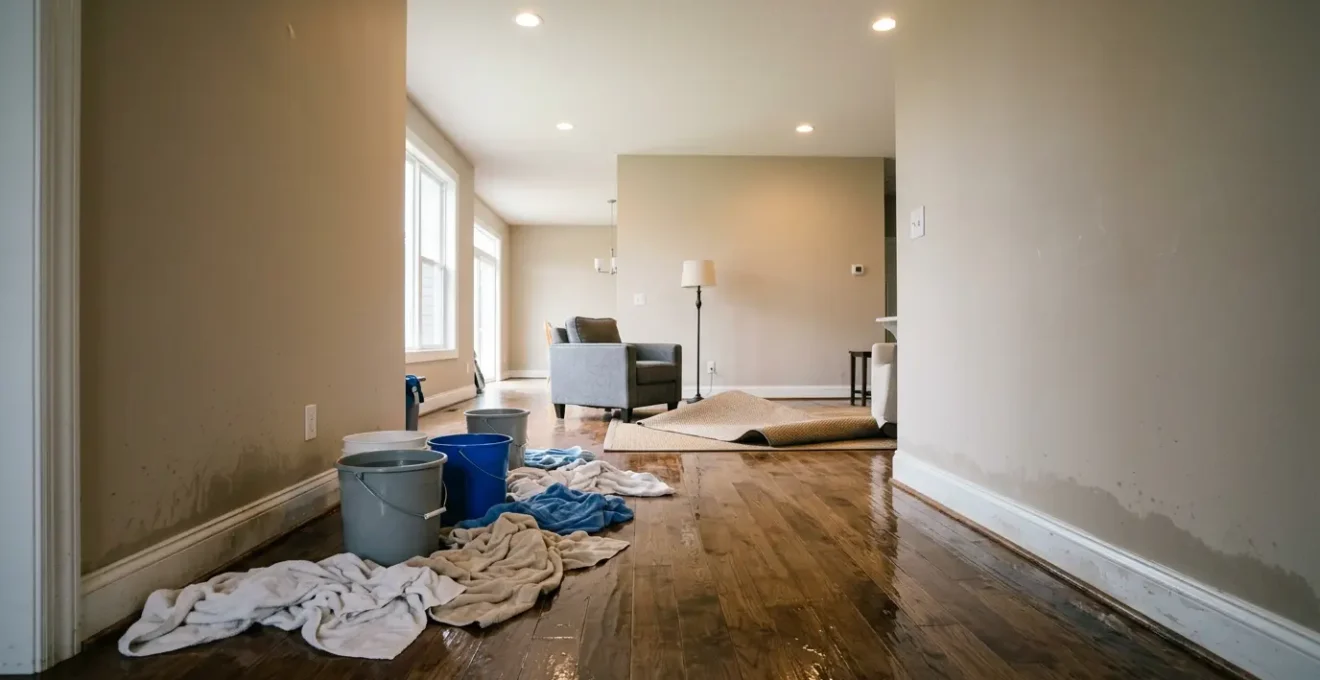 Intervention urgente après dégât des eaux majeur dans une habitation