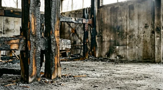 Documentation d'expertise après un incendie avec évaluation des dommages pour reconstruction