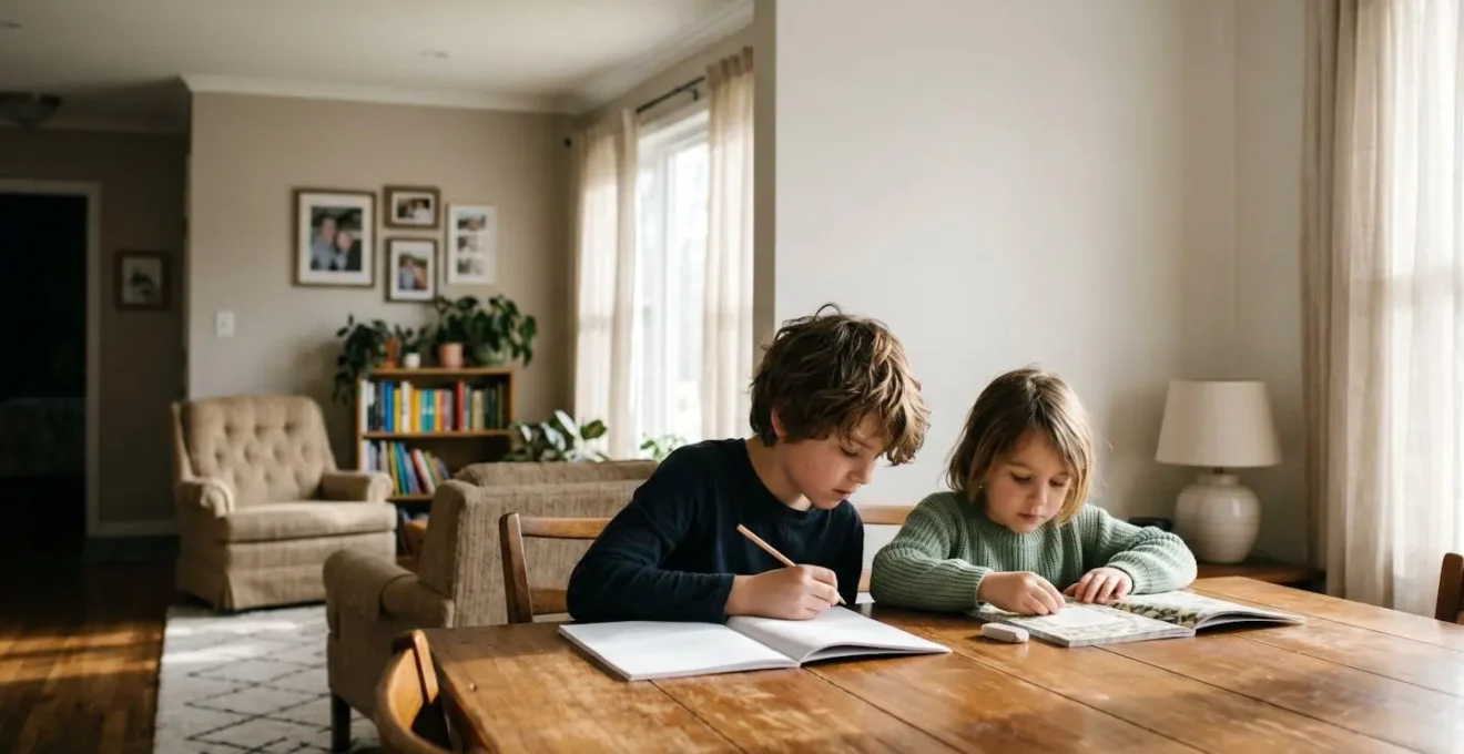 Stabilité émotionnelle et sécurité pour les enfants dans leur environnement familial, protégés par une maison payée.
