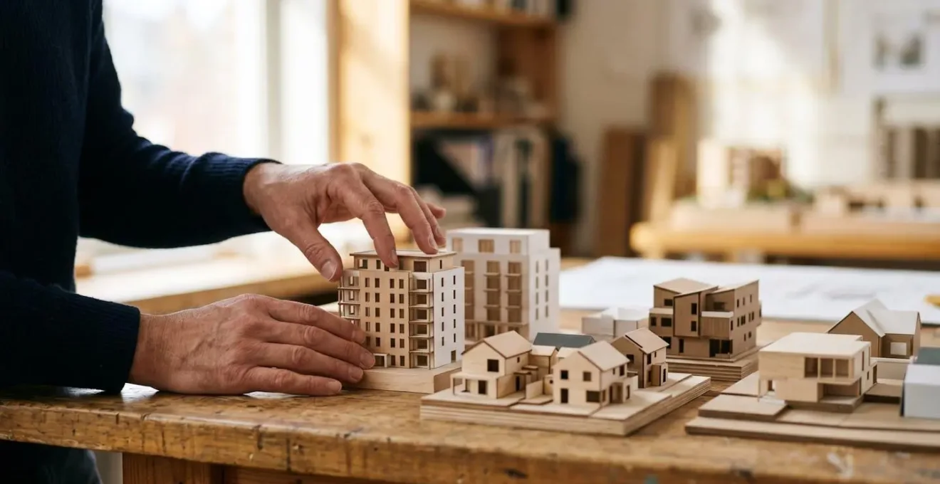 Vue aérienne conceptuelle représentant la diversité des marchés immobiliers français